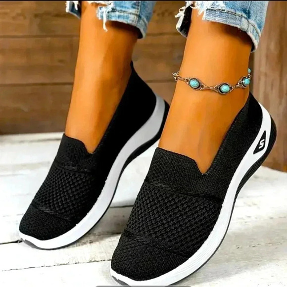 Shoes - Women's Slip-On Sneakers - Breathable, Comfortable size 36